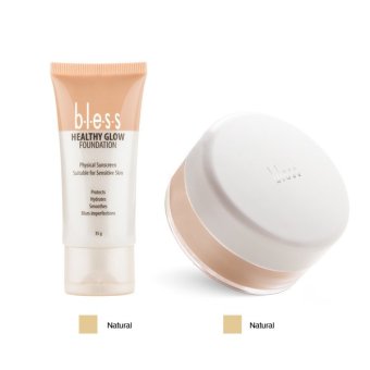 Gambar Bless Healthy Glow Foundation Natural   Bless Acne Face PowderNatural