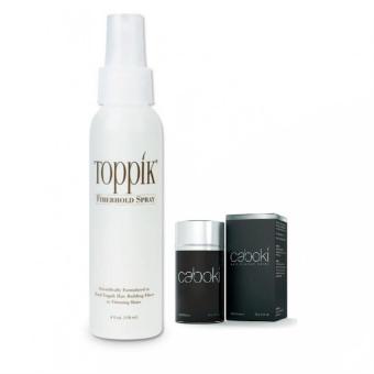 Caboki Toppik Fiberhold Spray + Caboki Hair Fiber - Hitam Caboki Toppik Fiberhold Spray + Caboki Hair Fiber - Hitam