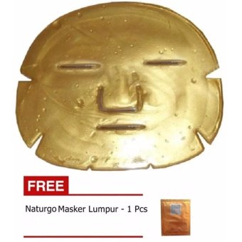 Gambar Collagen Mask Gold Facial   Masker Topeng   1 Buah + Gratis Naturgo Masker Lumpur   1 Buah
