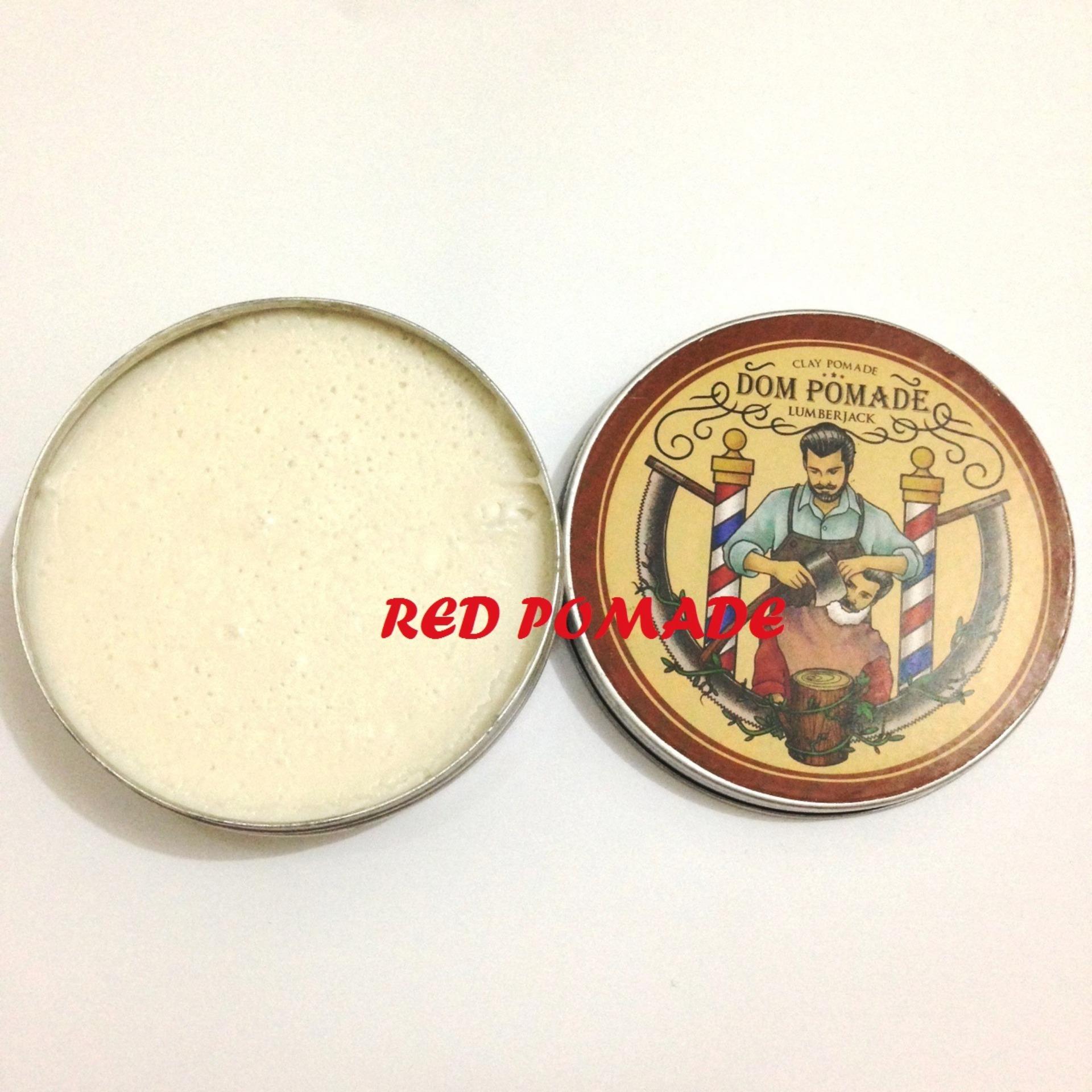 DOM POMADE LUMBERJACK MATTE STRONG HOLD CLAY 100 GRAM + FREE SISIR SAKU DOM POMADE LUMBERJACK MATTE STRONG HOLD CLAY 100 GRAM + FREE SISIR SAKU