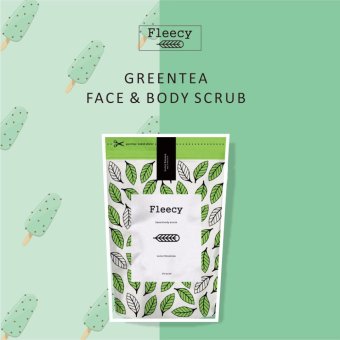 Gambar Fleecy Face   Body Scrub Original New   Green Tea