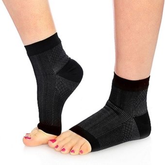 Gambar Gracefulvara 1 pasang kaki pergelangan kaki kompresi lengkungan lengan tumit pereda nyeri dukungan untuk pria wanita S M