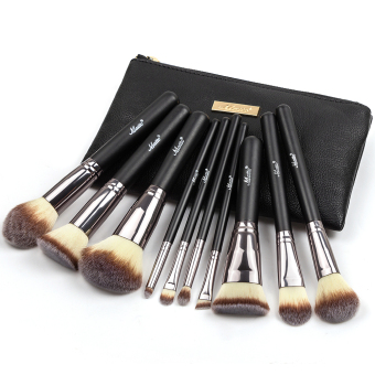 Matto10pcs kuas Makeup Kosmetik dasar kuas Make Up alat Kit untuk bubuk perona pipi dengan Case