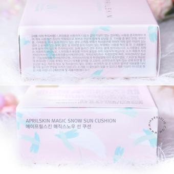 (JAMIN READY - KEMASAN BARU) No.21 Light Beige April Skin Magic Snow Sun Cushion Shade Natural / Sun Line / Sun Cream SPF50+ PA+++ Mei 2019 - 4 (JAMIN READY - KEMASAN BARU) No.21 Light Beige April Skin Magic Snow Sun Cushion Shade Natural / Sun Line / Sun Cream SPF50+ PA+++ - 4