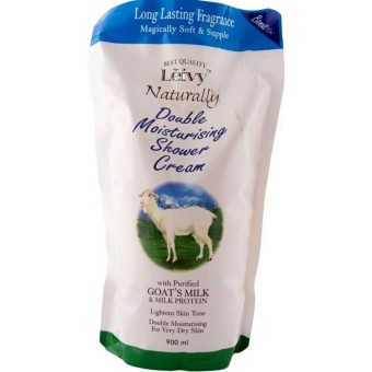 Gambar Leivy Goats Milk Shower Cream 900 ml Refill Sabun Susu Kambing Levy