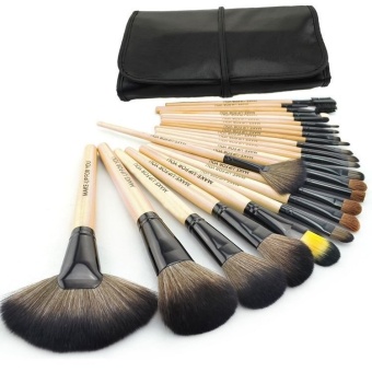 Gambar Make up For You 24 Pcs Professional Cosmetic Makeup Brush Set BeigeWith Pouch Bag   intl