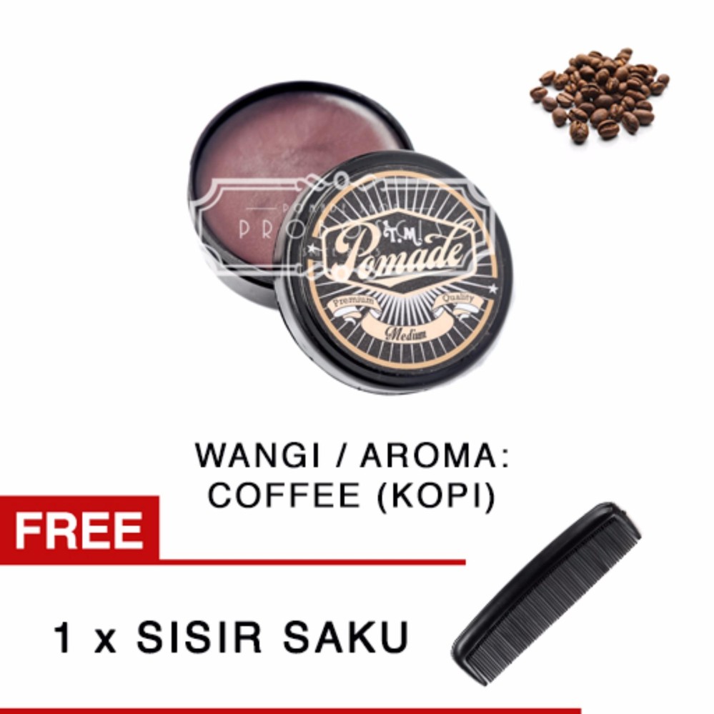 Minyak Rambut TM Pomade Medium 55gr - Kopi Minyak Rambut TM Pomade Medium 55gr - Kopi