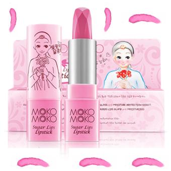 Gambar Moko Moko Sugar Lips Lipstick Satin Creamy Pink Hasil Creamy Korean Lipstick