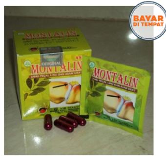 Gambar Montalin jamu pegel linu dan asam urat 10 sachet sachet 4 kapsul