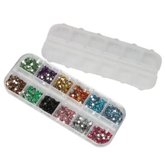 Moonar 3000 Buah Nail Art Berlian Imitasi 2 Mm Putaran Dimante Permata 12warnd Dengan Pinset Alat Januari 2019 - 2 Moonar 3000 buah Nail Art berlian imitasi 2 mm putaran Dimante Permata 12warnd dengan pinset alat - 2