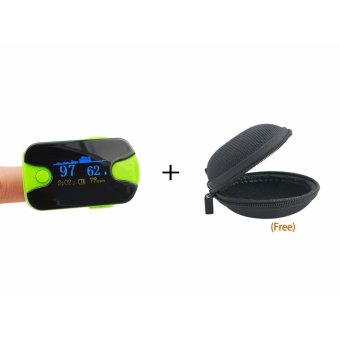 Gambar New Color OLED Fingertip Pulse Oximeter With Audio Alarm  Pulse Sound   Spo2 Monitor Green   intl