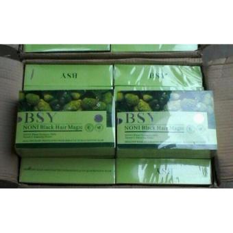 Gambar Pahe 2 Box Shampo BSY NONI   1 Box isi 20 Sachet Natural Black HairBPOM RI, ASLI HERBAL TERBUKTI Teknologi USA | Grosir BSY Original