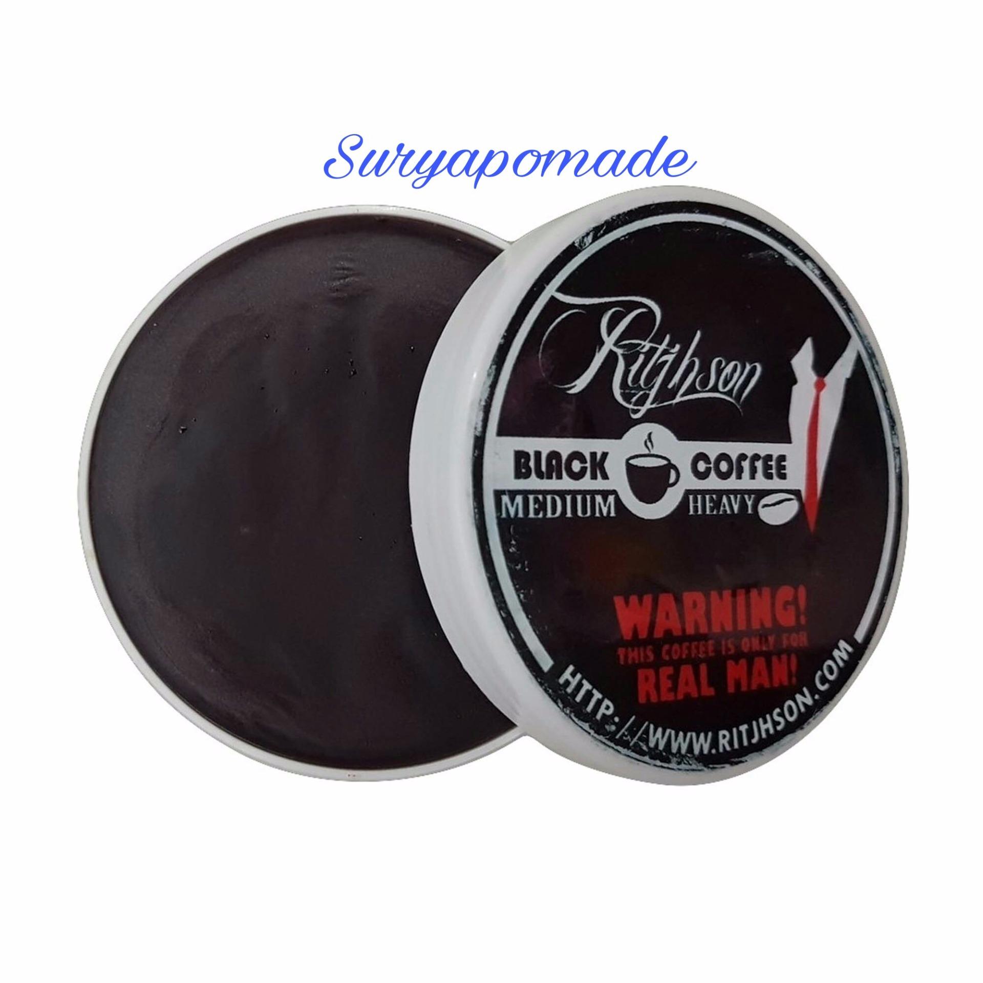 Pomade Ritjhson Black Coffee Kopi Strong Hold Oilbase 3.5oz - Free Sisir Pomade Ritjhson Black Coffee Kopi Strong Hold Oilbase 3.5oz - Free Sisir