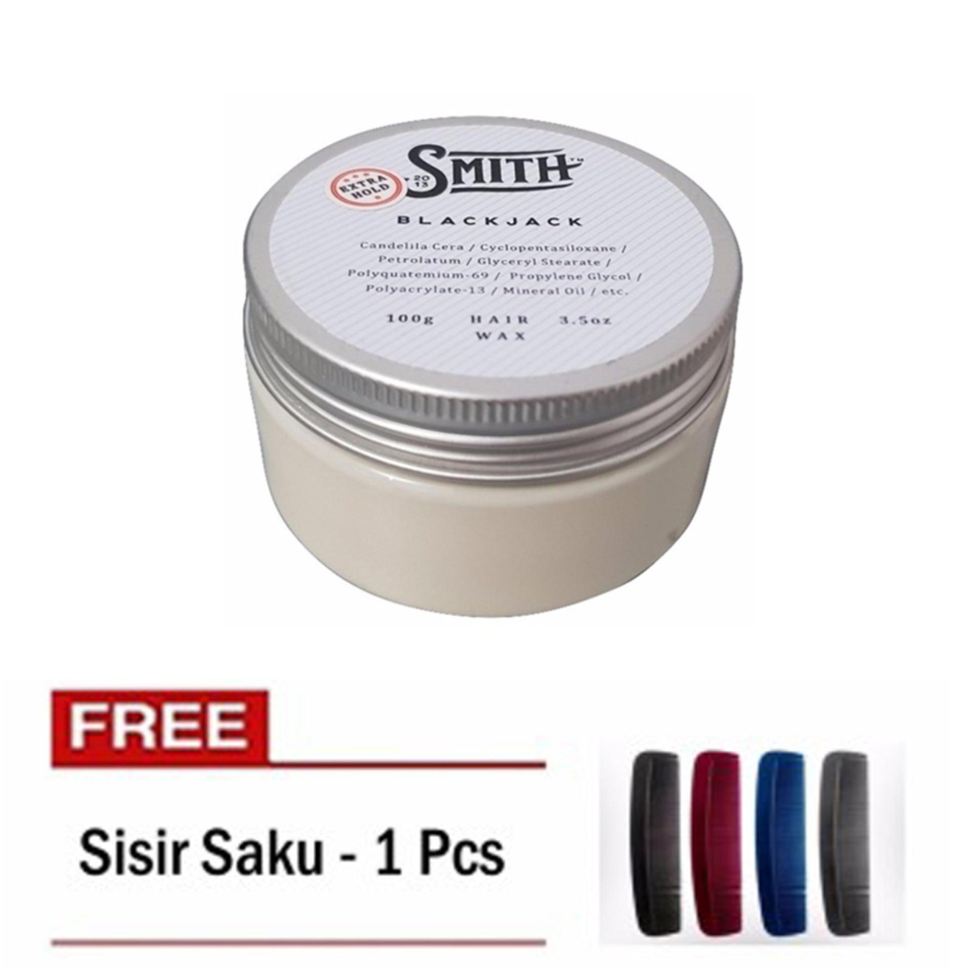 Smith Pomade Blackjack Wax Pomade Black Jack 3.5oz - 100gr + Free Sisir Saku - 1 Pcs Smith Pomade Blackjack Wax Pomade Black Jack 3.5oz - 100gr + Free Sisir Saku - 1 Pcs