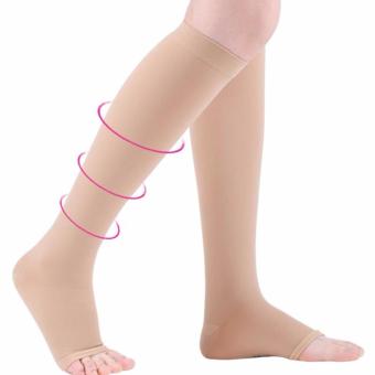 Gambar Tingkat Cofoe 2 medis stoking kompresi vena paha tinggi olahraga kaus kaki di bawah lutut (m)