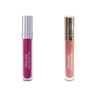 Wardah Exclusive Matte Lip Cream 02 Fuschionately dan 09 Mouve On