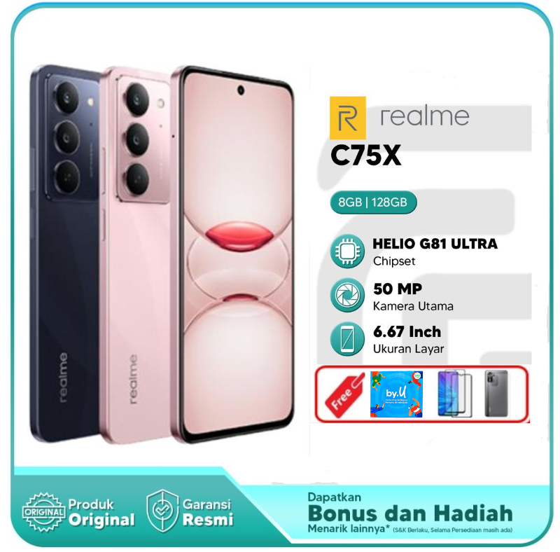 Realme C75X 8/128Gb - Nfc Unspecified - Oceanic Blue, Guaranteed Harga  1,750,000 Ringgit*Penghantaran Percuma