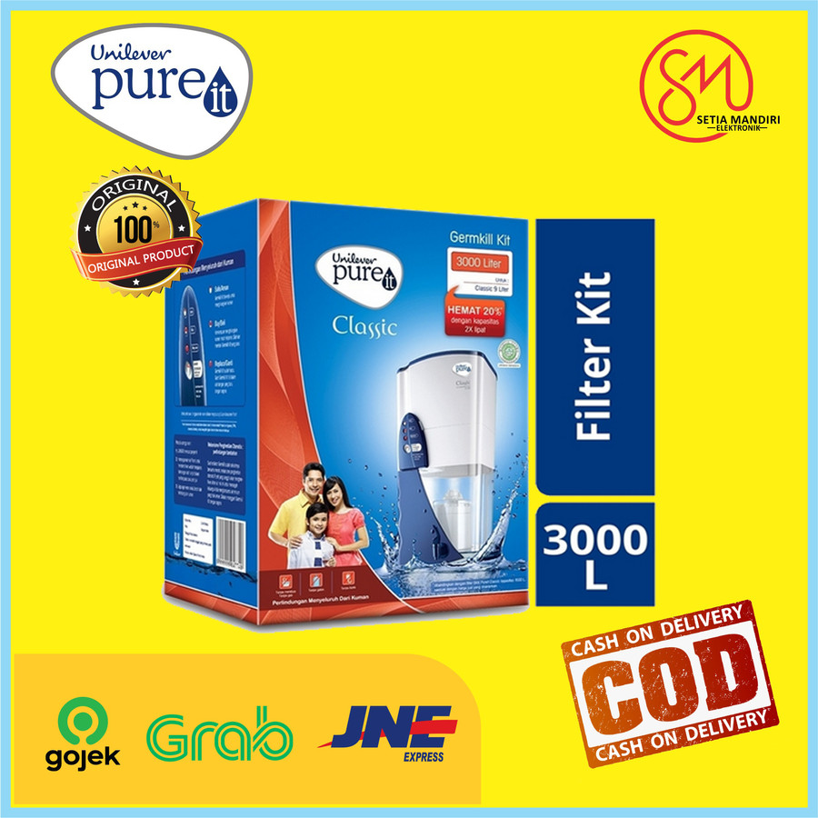 Refill Pureit Germkill Filter Kit 3000 L Pure It Germ Kill GKK Classic 3000L - Merek Pureit Harga 529,000 rupiah*Gratis Ongkir