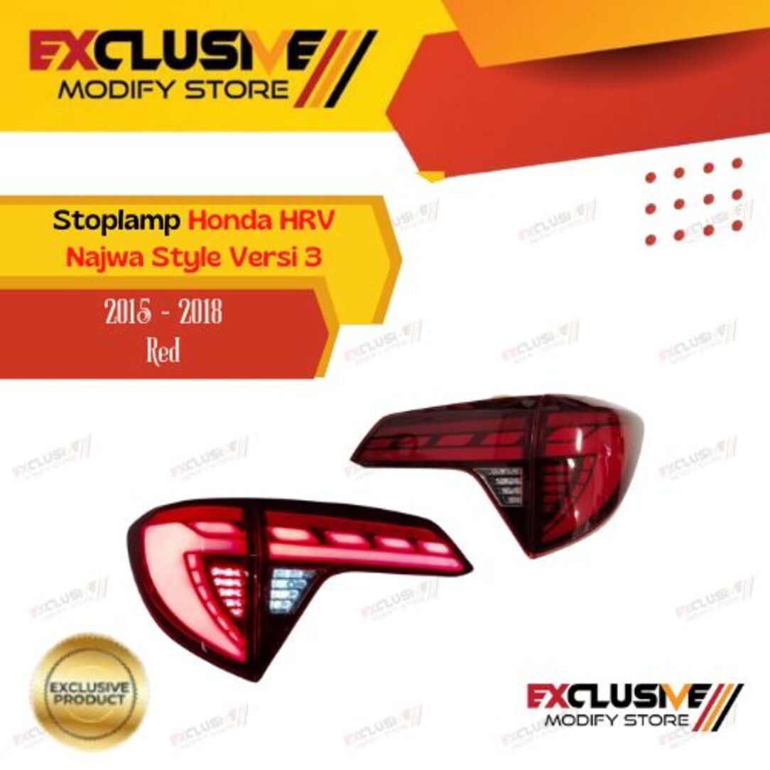Honda HRV Najwa style rear lamp stoplamp version 3 pcs2018 Red Harga 3,975,000 rupiah*Gratis Ongkir