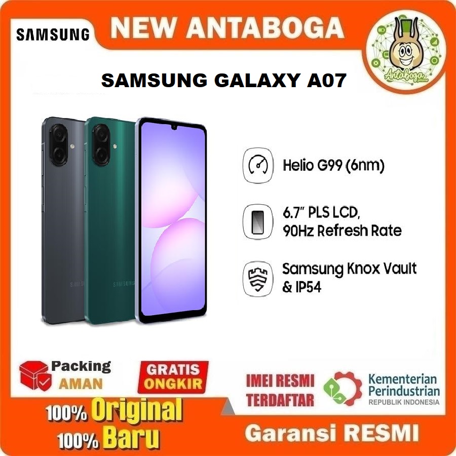 Samsung Galaxy A07 4/64 & 4/128 & 6/128 & 8/256 GB Garansi Resmi Harga  1,360,000 Ringgit*Penghantaran Percuma