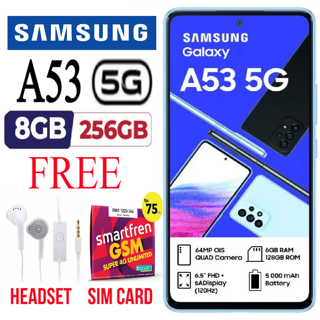 Samsung Galaxy A53 / a53 5G RAM 8/256 GB Like New Garansi SEIN Harga  2,831,400 Ringgit*Penghantaran Percuma