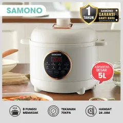 SAMONO Pressure Coocker SW-PC50 Panci Listrik Presto Kpasitas 5Liter Dengan 8 Fungsi Memasak Garansi 1 Tahun