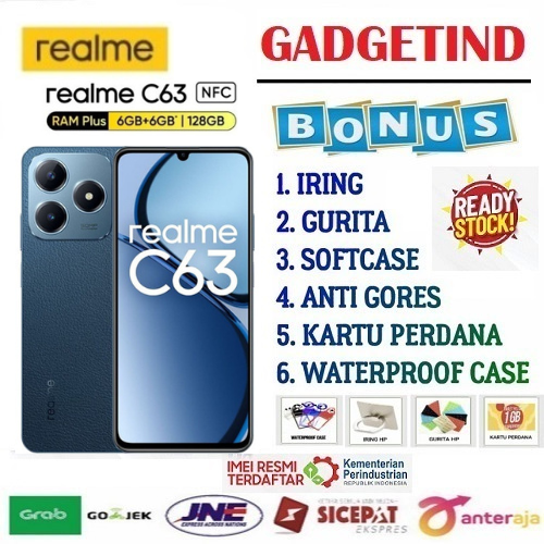 Sale Realme C63 Nfc 8Gb/128Gb 45W Fast Charge | 5000Mah Durable Battery | Ai Boost Engine | 90Hz Eye Comfort Display | 50Mp Ai Camera Giá 1,309,440 Đồng*Miễn phí vận chuyển