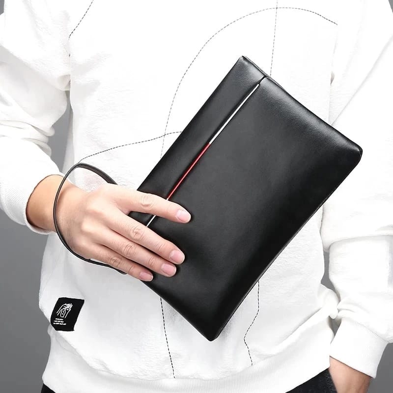 Handbag Pria Kulit PU Leather Clutch / Dompet Besar Pria / TAS Tangan Pria