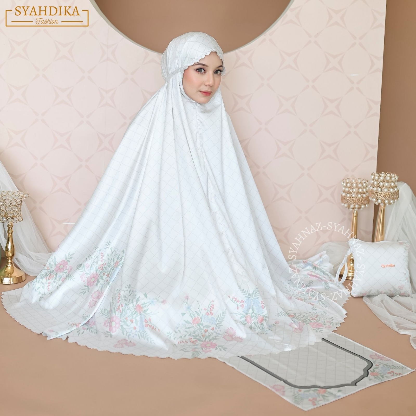 Syahdika - Mukena Dewasa Silk Premium 2in1 Aisha Series Free Sejadah Harga 195,000 rupiah*Gratis Ongkir