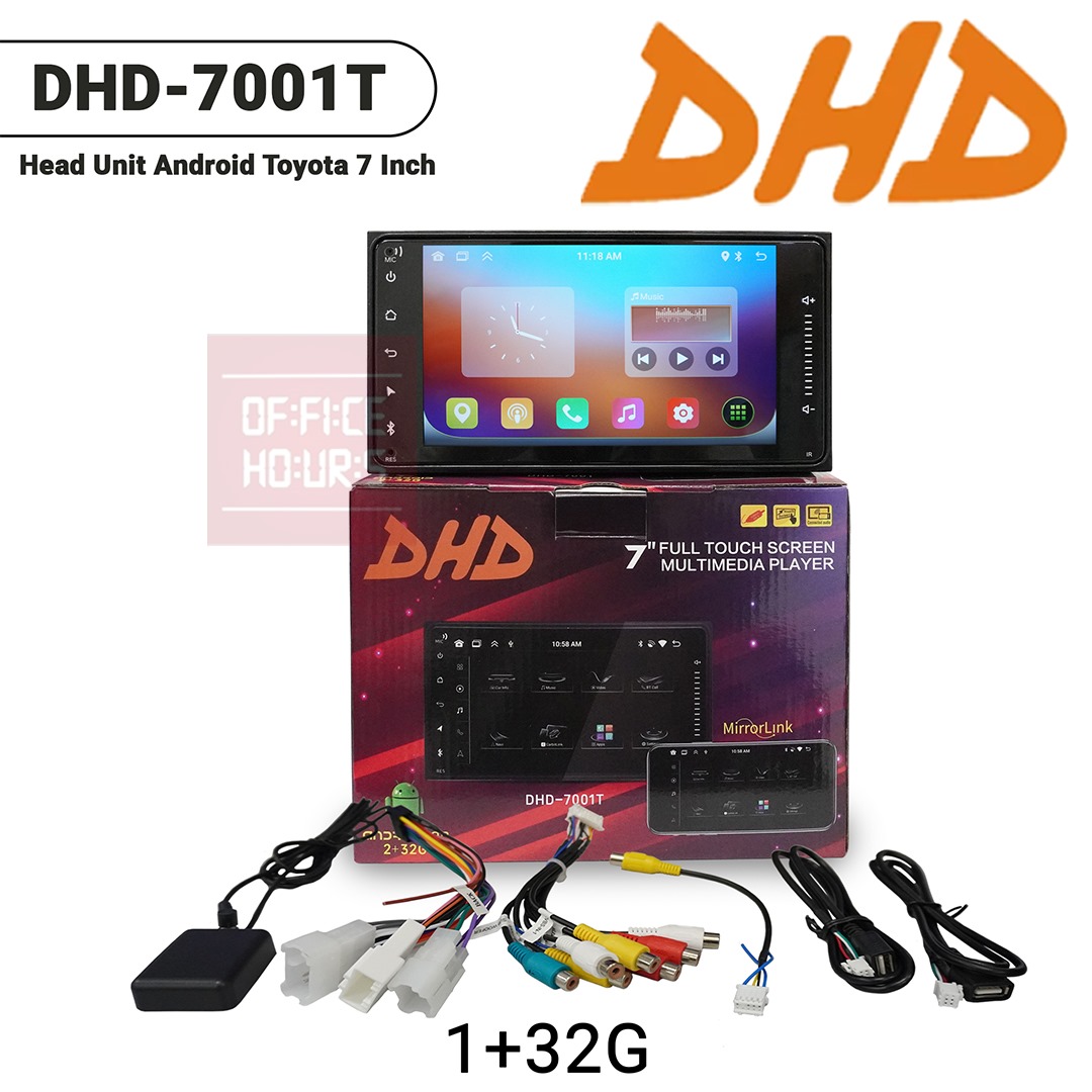 7 Inch Android Head Unit (Plug and Play, Toyota Size and Socket) Double Din Android Car Tape Dhd-7001T Harga 1,035,000 rupiah*Gratis Ongkir