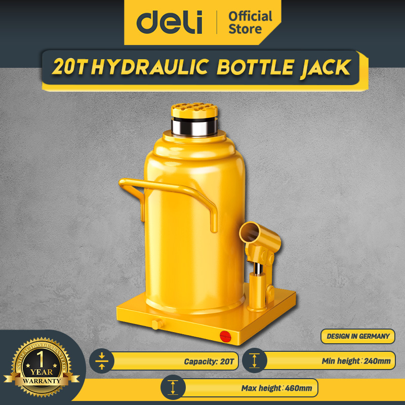 Deli Dongkrak Hidrolik Botol / Hydraulic Bottle Jack EDQ71020 Harga 550,500 rupiah*Gratis Ongkir