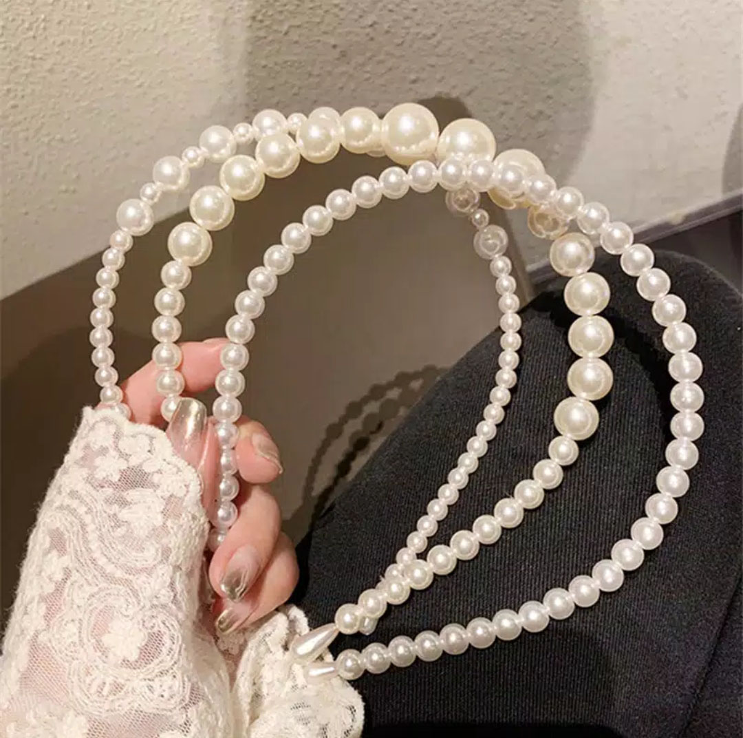 BANDO RAMBUT BANDO MUTIARA PUTIH BANDO RAMBUT❤ EwaKOS❤ Aksesoris Rambut  Glass Hair Crowns Pearl Bando Rambut Desain Elegan - Lazada | Lazada  Indonesia