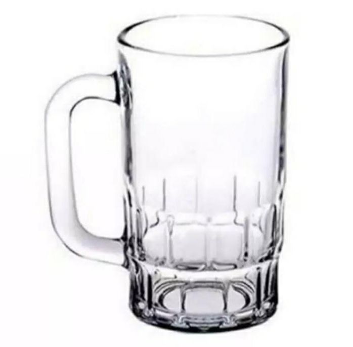 1 Dozen / 12 Pcs Glass Glasses / Glass Glasses with Handle for Beer / Ice Glasses / Tea Glasses