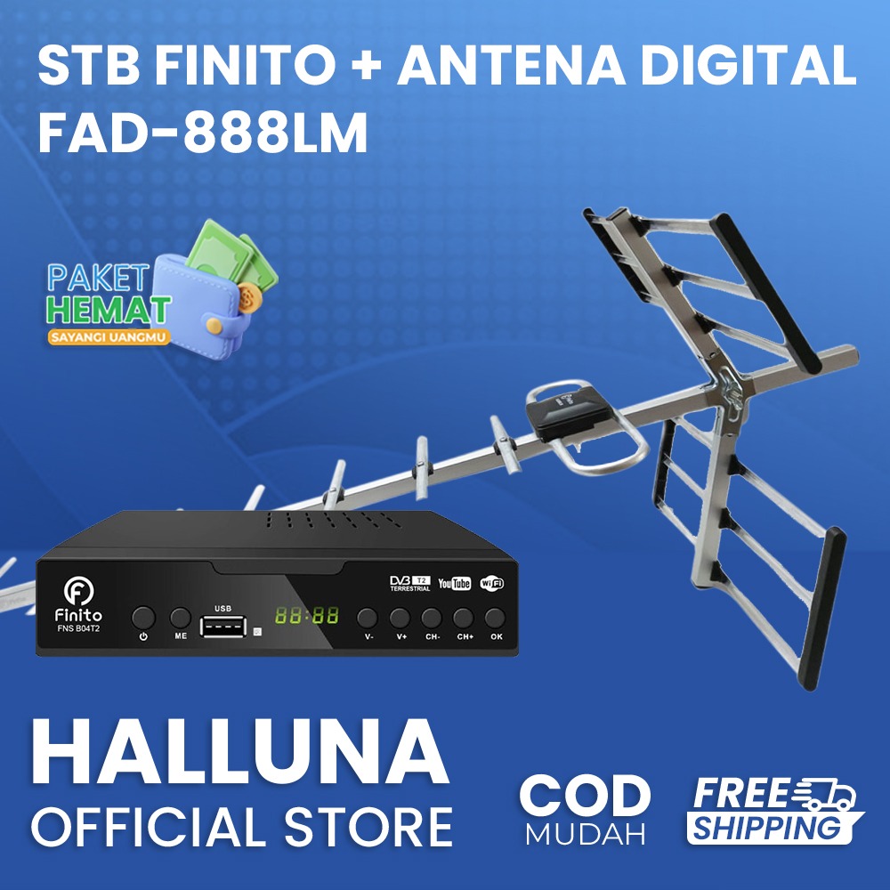 	 [BUNDLE] STB Set Top Box Finito Digital TV Tabung SNI + ANTENA FAD-888 Digital UHF Outdoor	