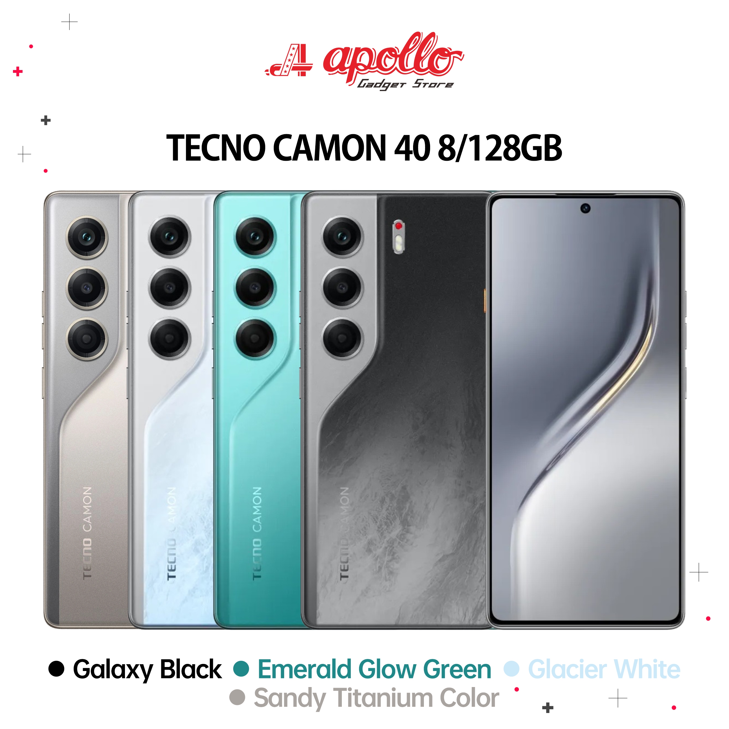 Tecno Camon 40 8/128Gb Official Indonesian Warranty Harga  2,699,000 Ringgit*Penghantaran Percuma