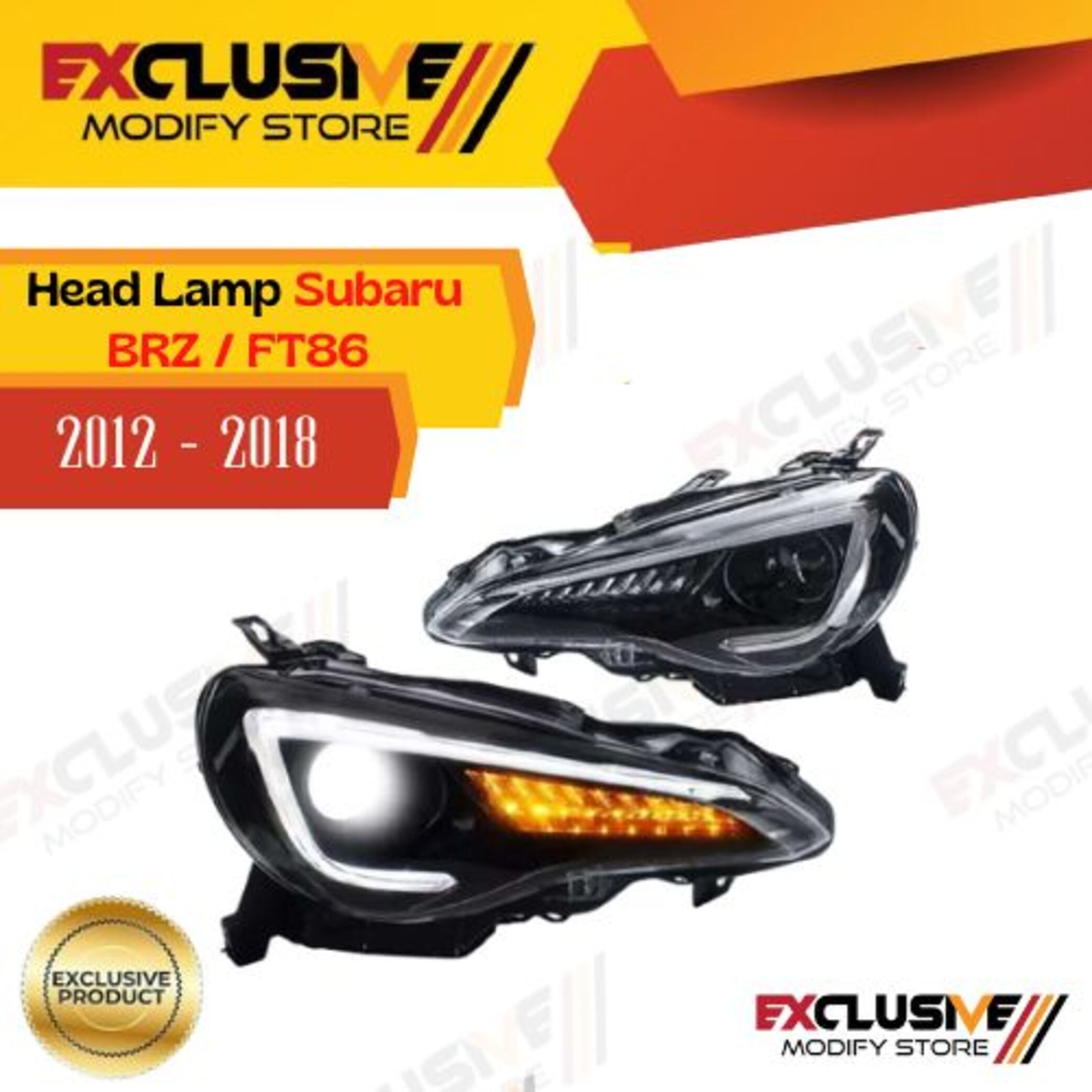 Head lamp ft 86/Subaru BRZ 2012 -2018 (includes HID lamp) Harga  7,850,000 Ringgit*Penghantaran Percuma
