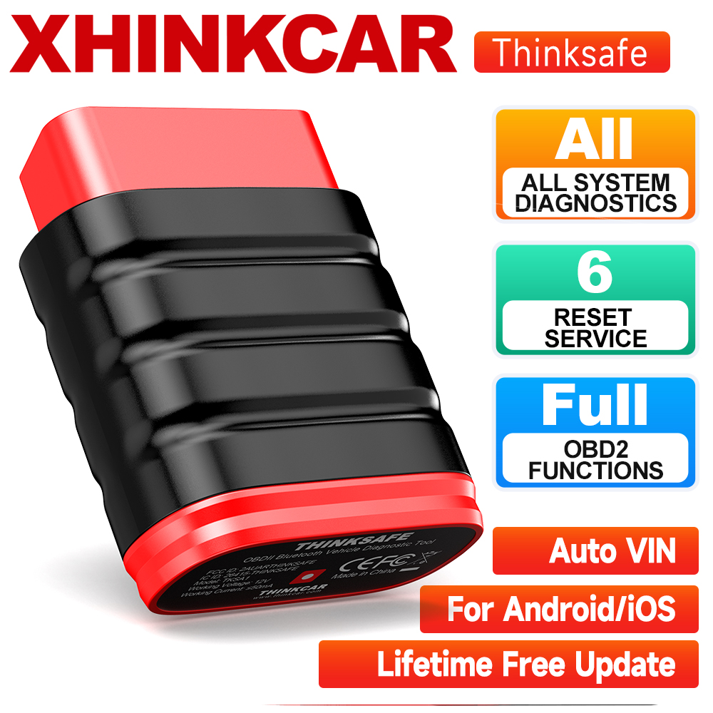 THINKCAR Thinksafe Bluetooth OBD2 Scanner Full System Car Diagnostic Tool With ABS Oil EPB TPMS SAS 5 Reset ECU Scanner Clean Fault Codes Check Engine Code Readers & Scan Tools For All Universal Cars Harga 733,000 Ringgit*Penghantaran Percuma