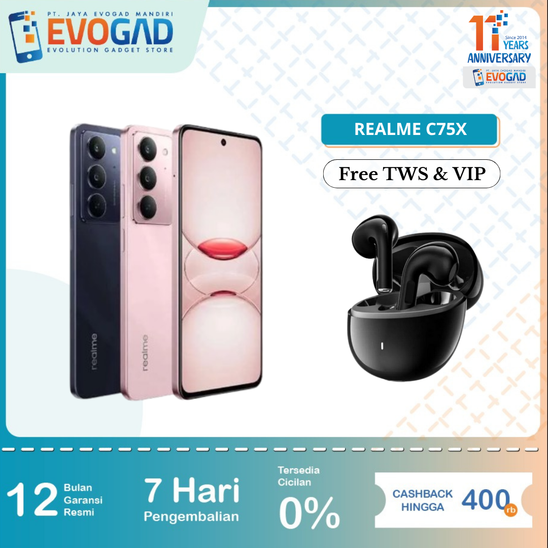 Realme C75X 8/128Gb, Mediatek Helio G81 Ultra (12Nm) 6.72 Fhd+ Nfc 5600 Mah 45W | Realme Indonesia Official Warranty 1 Year Harga 2,035,000 Ringgit*Penghantaran Percuma