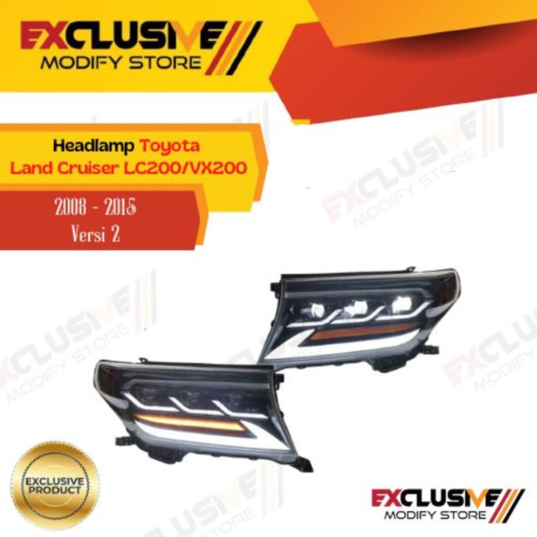 HEADLAMP TOYOTA LAND CRUISER LC200/VX200 V2 2008 - 2015 Harga 14,850,000 rupiah*Gratis Ongkir