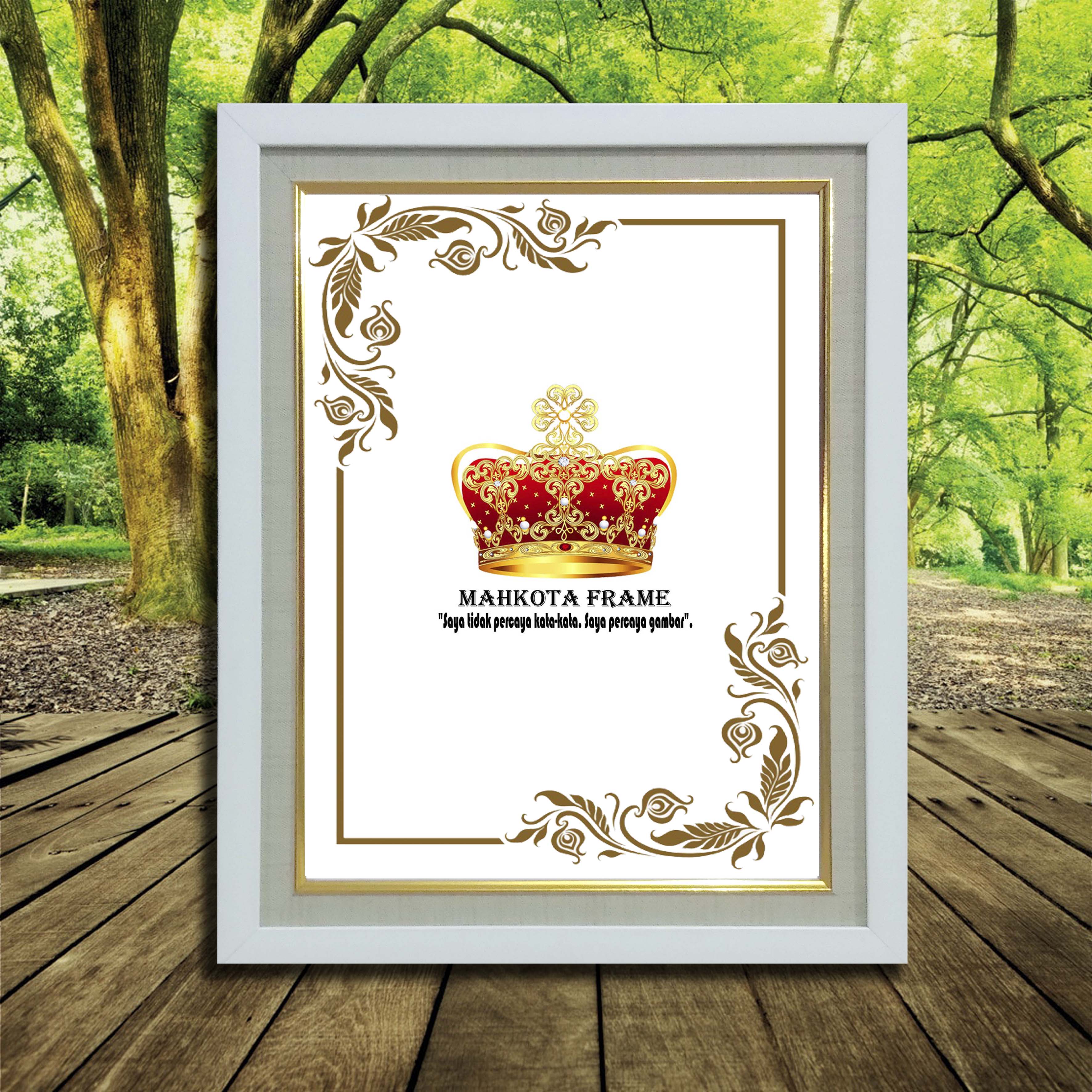 Bingkai Figura Frame Foto 17R/A3 (30x40 CM) Linen Minimalis Putih/Hitam