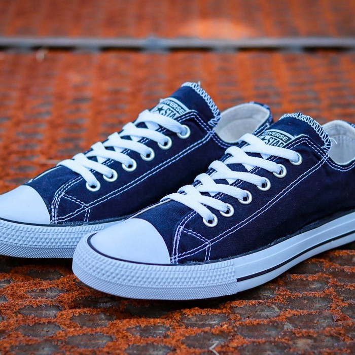 Converse Navy Low on model