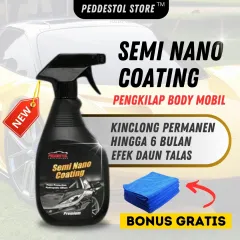 Pengkilap body mobil semi nano ceramic coating pelindung cat efek daun talas 500ml by peddestol store
