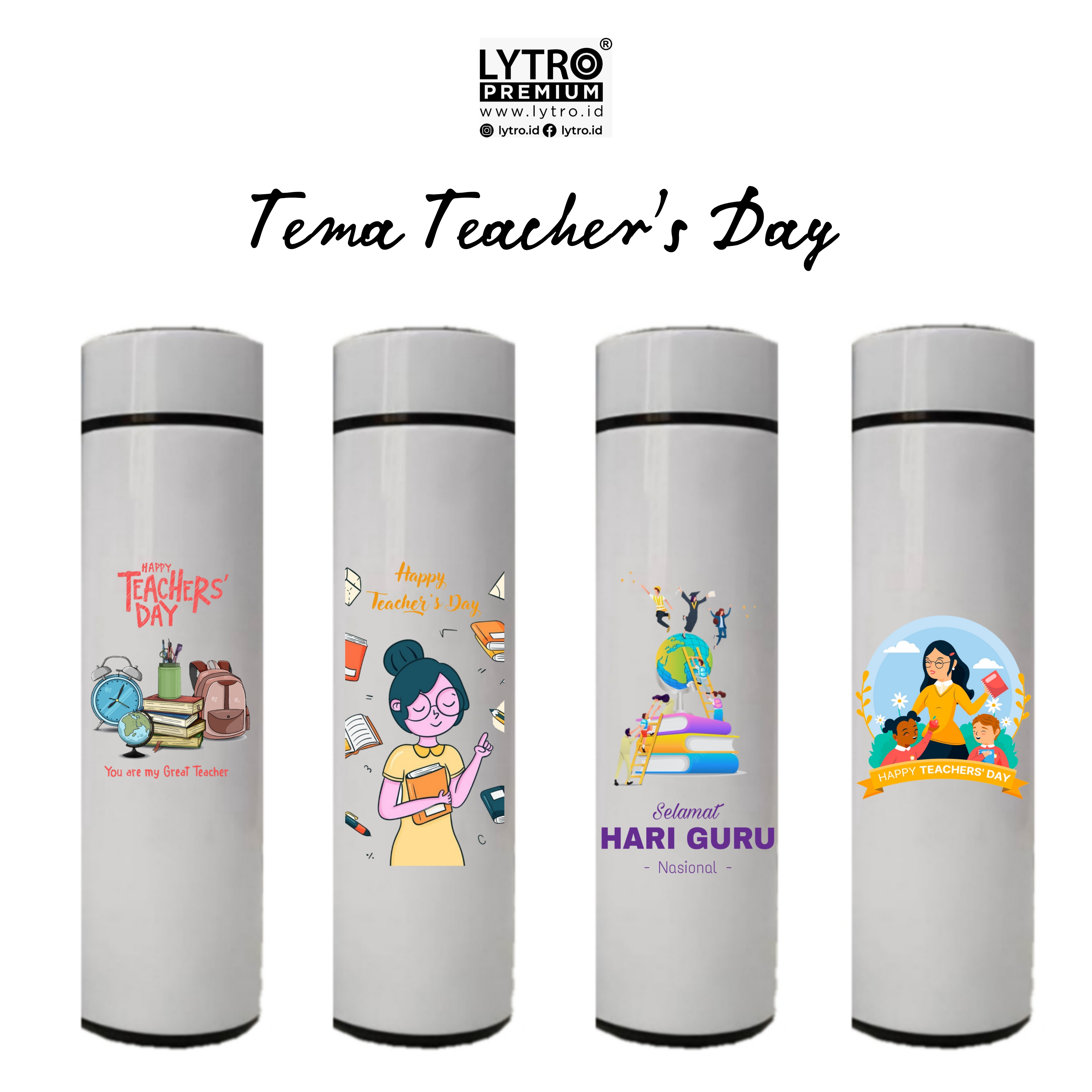 Kado Hari Guru Happy Hari Guru - Hadiah Tumbler / termos Hari Guru