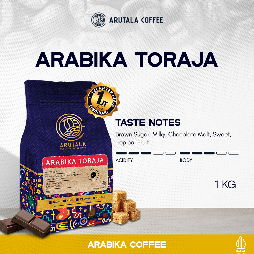 Arutala Toraja Sapan Arabica Coffee 500 Grams