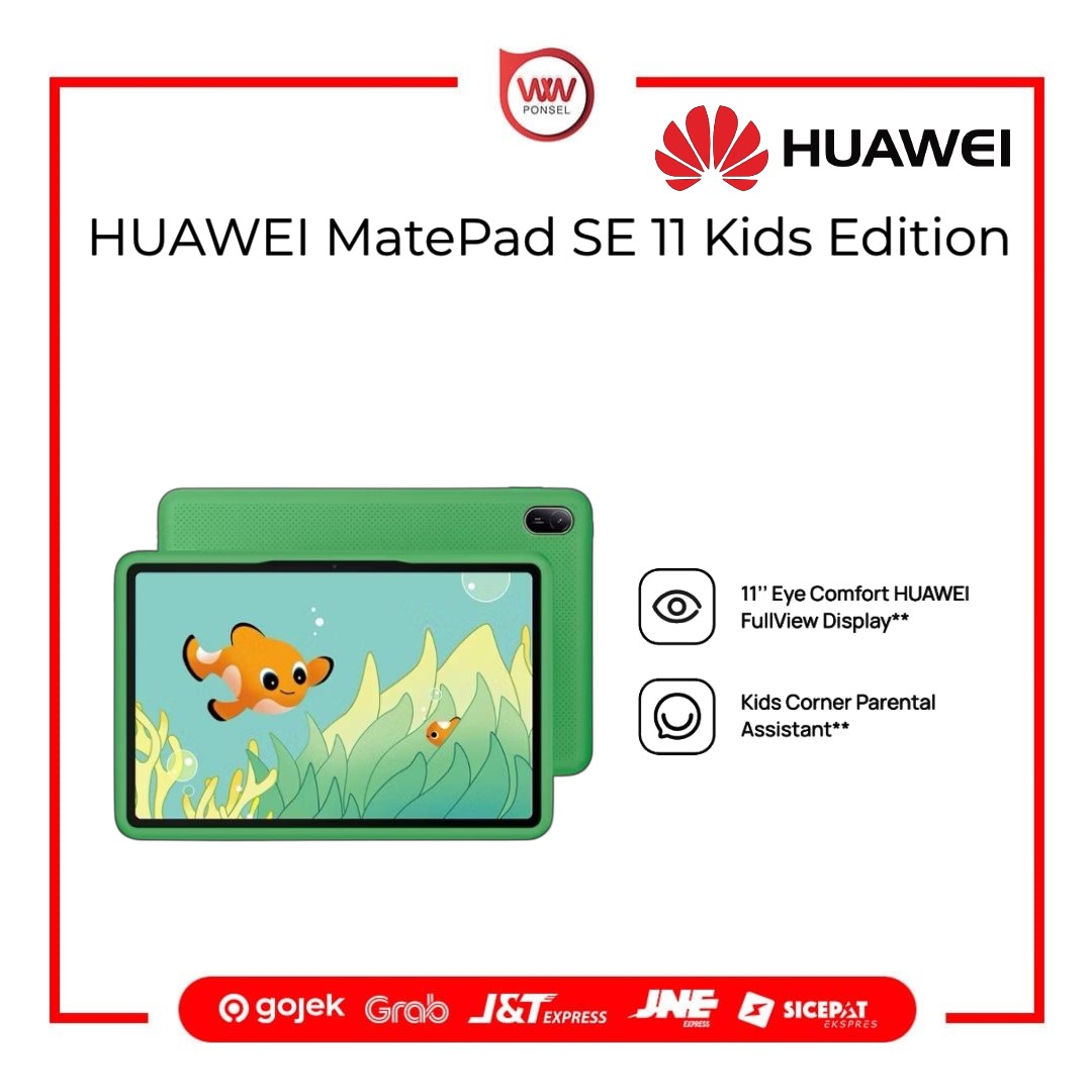Tablet Huawei Matepade SE 11" Kids Edition Ram 4GB Internal 128GB Garansi Resmi Harga 3,199,000 rupiah*Gratis Ongkir