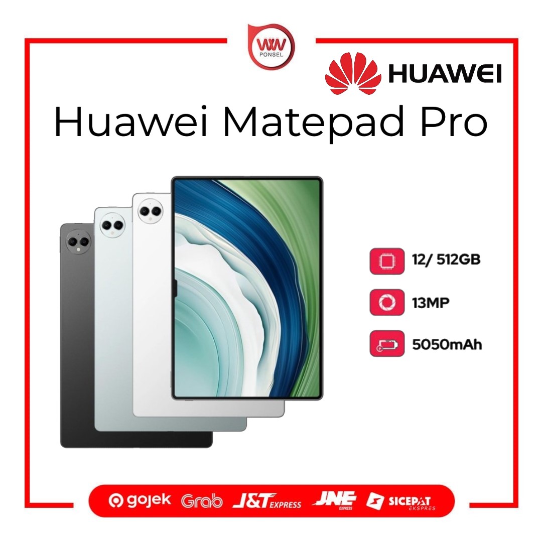 Huawei Matepad Pad Pro Ram 12GB Internal 512GB Garansi Resmi Harga 17,999,000 rupiah*Gratis Ongkir