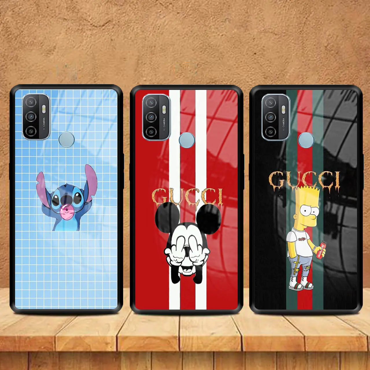 Softcase Glass Cartoon For Oppo A53 Case Lucu Case Oppo Kesing Oppo A53 Softcase Oppo A53 Casing Oppo A53 Sarung Hp Oppo A53 Case Oppo