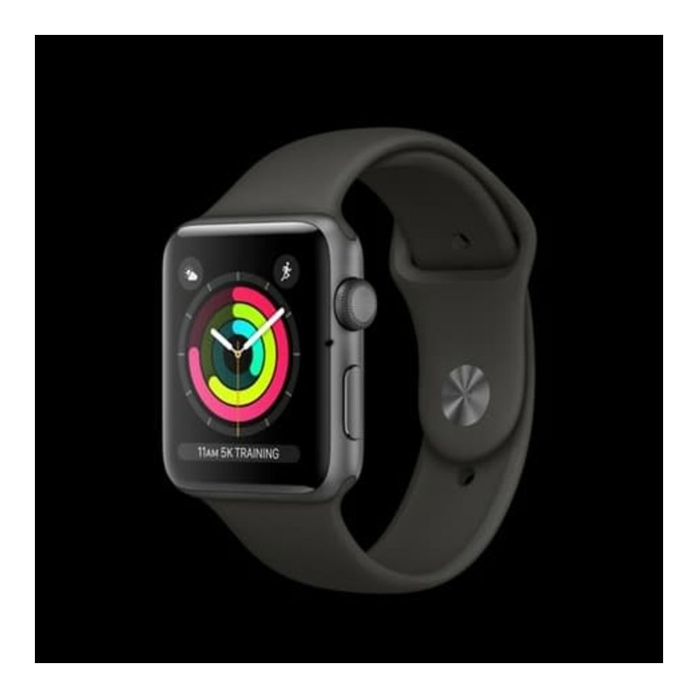 space gray apple watch gold band