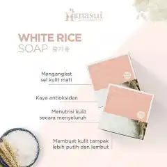 Sabun Hanasui - Hanasui White Rice Bar Soap 60gr - Hanasui Beras mera -Sabun Pencerah wajah- Sabun Perawatan wajah -COD/BAYAR DITEMPAT/TERLARIS