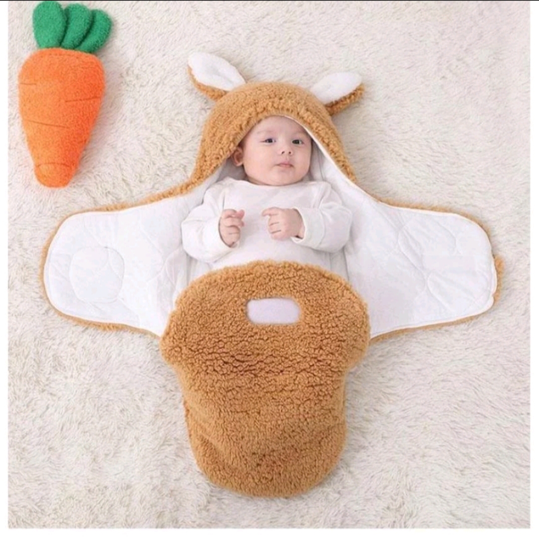 Selimut Bayi Bulu Bedong Model Kelinci